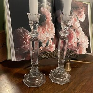 Set of Vintage Crystal Candlesticks